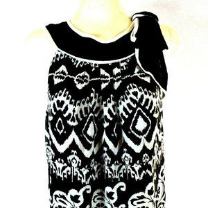 Misty & Max womens Medium sleeveless black white